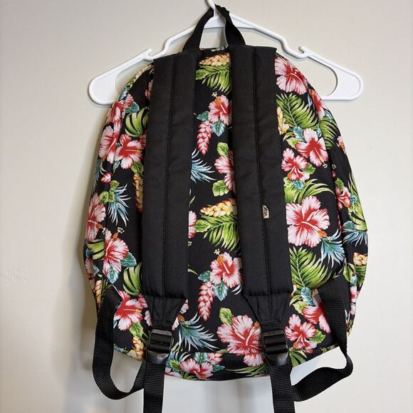 Vans Off The Wall Hawaiian Hibiscus Backpack Pink Floral Black - Picture 14 of 16